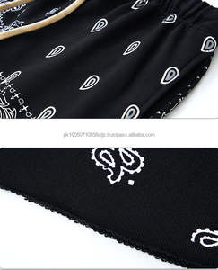 Short en éponge française Baggy en détresse imprimé bouffant broderie strass lavage à l'acide pour hommes confortable - Product Image 6