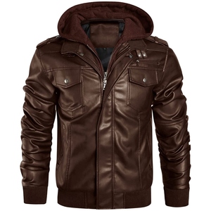 Chaqueta de Cuero de Invierno de Diseño Personalizado para Hombre, Corte Entallado, Cuello Alto, Chaqueta de Moda de Cuero Genuino de Alta Calidad - Product Image 1