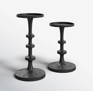 High Quality Black Metal <b>Candle</b> Holder Set Cylindrical Design Modern Tabletop <b>Candle</b> Stand for Home Wedding Event At <b>Cheap</b> Price - Product Image 1