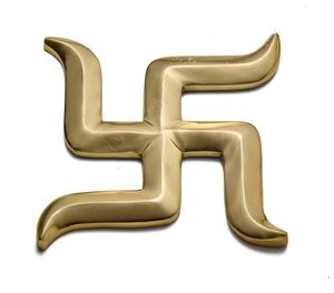 Swastik for Door Entrance Copper Swastik Wheel Vastu Correction Remedies Positive Energy Home & Office 5.5 Inches Approx 1 pcs - Product Image 4