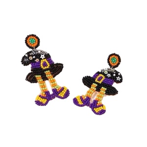 ต่างหูลูกปัดปักลายแบบห้อยลูกปัดแบบยาวต่างหูลูกปัดแบบสั่งทำสำหรับเป็นของขวัญ - Product Image 1