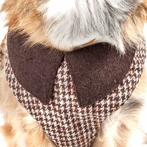 Harnais et laisse pour chien 2-en-1 réglables Luxe Houndsome, collier réversible en maille à carreaux, harnais pour animaux de compagnie de qualité supérieure - Product Image 3