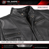 Blouson Bomber en Cuir et Soie de Haute Qualité pour Homme BLIMPEX, Style Décontracté, Col Montant, Fermeture Éclair, Imperméable et Respirant, Fortement Demandé