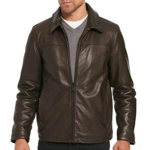 Nuevas llegadas: Chaqueta de cuero vintage marrón oscuro con logo personalizado para hombre, chaqueta de streetwear, chaqueta de invierno muy demandada. - Product Image 1