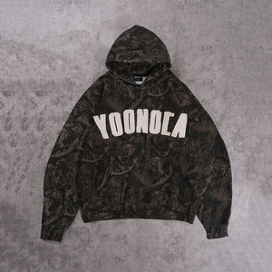 Sweat à capuche oversize streetwear pour homme 2026 |   Imprimé sur toute la surface et lettres brodées |   Sweat à capuche d'hiver OEM pour homme - Product Image 3