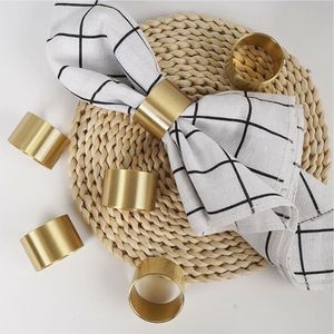 Wholesale Decorative Gold Napkin Rings Metal Circle Napkin Holder for Wedding Party Event Hotel Luxury Modern Dinner Table Decor - Product Image 1