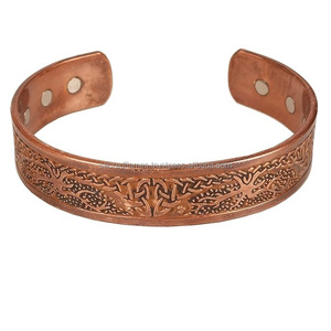 Bracelet magnétique en cuivre pur Arbre de Vie Celtique Yggdrasil, manchette anti-douleur pour l'arthrite, bijoux en gros - Product Image 6