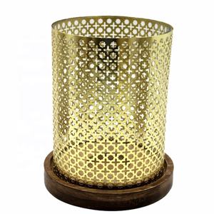 Aluminium Métal Laiton Placage Impressionnant Décoration de Noël Bougeoir Votif Vaisseaux Fait à la main - Product Image 1