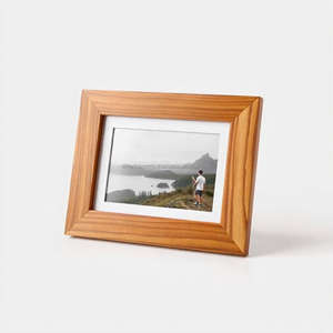 กรอบรูปสีวอลนัททำด้วยมือคุณภาพสูงเป็นมิตรกับสิ่งแวดล้อมปรับแต่งได้ตามต้องการทนทานหน้าจอมีสไตล์สำหรับบ้านสำนักงานโต๊ะงานแต่งงาน - Product Image 3