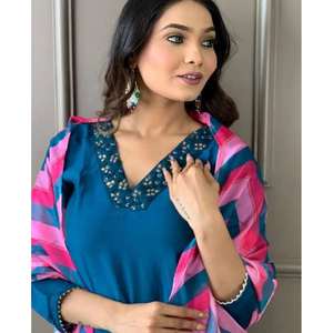 ผ้าเรยอนสีฟ้าอมน้ำเงิน - Product Image 3