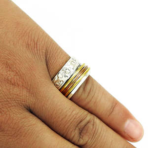 แหวนเงินแท้ 925 แบบหมุนได้ ทำด้วยมือ - Product Image 3