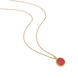 Colgante delicado de cuarzo cereza natural, piedra preciosa en bruto, chapado en oro, no se deslustra, collar hecho a mano, regalo de aniversario para esposa - Product Image 4