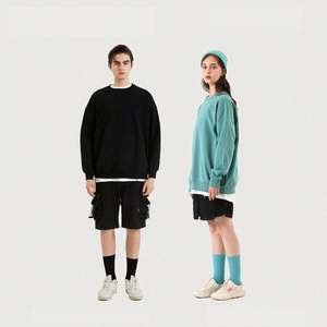 H5402 Vente en gros de sweat-shirts à col rond en coton 100% 380g avec logo brodé personnalisé, sweat-shirt pour hommes - Product Image 2