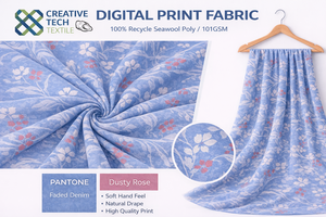 SWL-4D3748 Hilo de Lana de Mar Reciclada, Tela 100% Lana de Mar Reciclada con Estampado Digital, Secado Rápido, Absorbente, Antiestática y Transpirable - Product Image 2