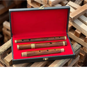 Flûtes en bois de rose avec étui en bois, flûte irlandaise professionnelle à trous ouverts, flûte en Ré avec 6 clés, fabriquée en bois de Sheesham. Classique - Product Image 1