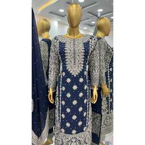 Beau haut-bas et ensemble Dupatta pour femmes avec travail de séquence de broderie - Product Image 5