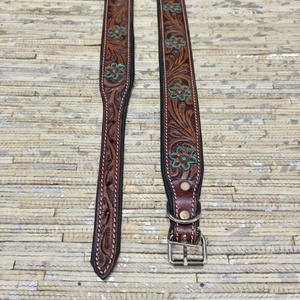Luxury Top Sale Durable Hand <b>Tooled</b> <b>Leather</b> Floral Dog Leash for Walking Heavy-Duty Custom Training <b>Leather</b> Pet & Dog Leash - Product Image 1