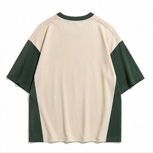 เสื้อยืดทรงครอปบ็อกซี่พรีเมียมสำหรับผู้ชาย ผ้าฝ้าย 100% ทรงโอเวอร์ไซส์ สวมใส่สบาย แขนสั้น คอกลม ลำลอง เป็นมิตรกับสิ่งแวดล้อม สีพื้น น้ำหนัก 220 กรัม - Product Image 2