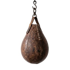 Bola de Boxeo de Cuero Genuino Estilo Vintage, Resistente, para Entrenamiento Profesional - Product Image 3