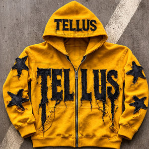 Gran oferta, sudaderas con capucha bordadas de angustia personalizadas para hombres, sudaderas con capucha transpirables y ecológicas de estilo Vintage para hombres desgastados - Product Image 1