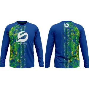 Camisetas deportivas personalizadas de manga larga, camisetas deportivas sublimadas con nombres y números - Product Image 1