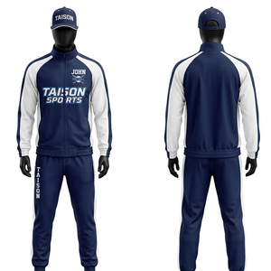 Premium 280 GSM polyester fleece softball tracksuit black orange <b>camo</b> panel zip <b>jacket</b> pants custom sublimation embroidery logo - Product Image 2