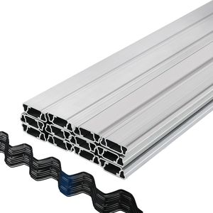 20 Confezioni di Canali a U in Alluminio Rivestiti in PE per Serrature a Molla, Lunghezza 6,56 piedi, per Serre - Product Image 1