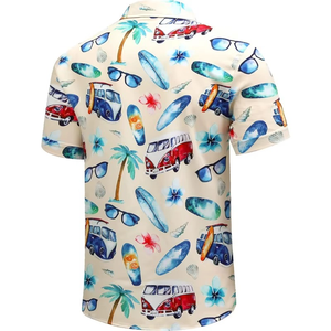 Beach Tropical Short Sleeve Hawaiian <b>Shirt</b> <b>Funny</b> Bus Print Mens Casual Short Sleeve Button Down <b>Shirts</b> Floral Aloha Beach <b>Shirt</b> - Product Image 2