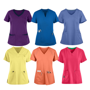 HIGH QUALITY Medical <b>Scrubs</b> <b>Top</b> Nursing Fashion Uniform Hospital Clothes Customize Design for Women - Saomai FMF Uniform OEM/ODM - Product Image 1