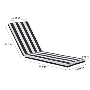 Set di 2 Cuscini di Ricambio per Sdraio da Esterno, Cuscini per Sedute da Patio e Chaise Longue - Product Image 3