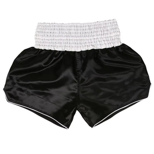 Men Custom MMA Boxing Muay Thai Kickboxing Fight Training Gym Martial Arts Shorts Silk Screen Printed 100% Polyester 160g OEM - Product Image 1