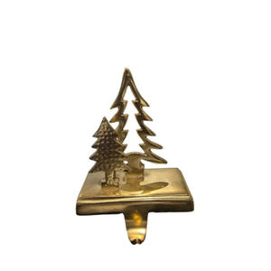 Soporte de metal negro para calcetines de Navidad con forma de árbol, gancho para chimenea, decoración para estante de chimenea - Product Image 3