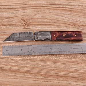 Cuchillo Plegable de Acero Damasco de Grado Industrial UA Supplies, Hecho a Mano, con Bloqueo de Seguridad, para Bolsillo, EDC, Caza, Aire Libre, Mango Personalizado de Fábrica - Product Image 3