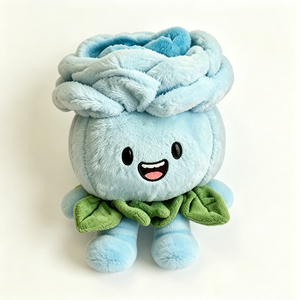 Peluche de rosa azul claro personalizable, peluche de rosa Kawaii, peluche de flor adorable, peluche de personaje de rosa azul - Product Image 5