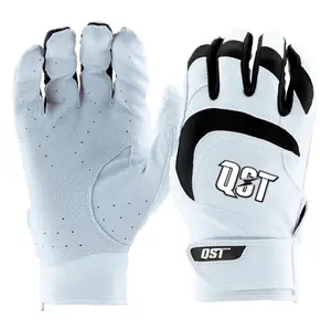 Custom Design Baseball Batting Gloves Manufacturer OEM Full Finger Design Softball Leather Customized Logo By QST Industries