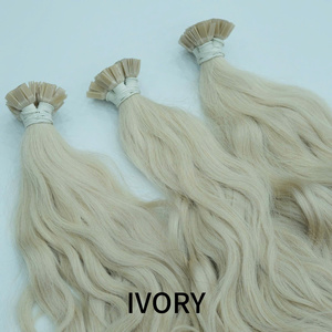 Extensions de cheveux humains Remy vietnamiens directement de l'usine, 100% vierges, naturellement lisses, couleur piano, pré-collées à pointe plate, Bac Ninh - Product Image 1