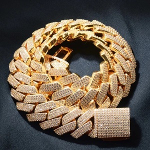 Nouvelle Chaîne Miami Cuban Link en Argent Massif S925 de Haute Qualité, Épaisseur 22mm, Style Hip Hop, Sertie de Moissanite VVS Couleur D, Idéale comme Cadeau - Product Image 4