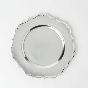 Assiette de Présentation Métallique Style Floral, Finition Miroir, Tailles Personnalisées, Vaisselle de Table Unique, Assiettes et Plats Personnalisables, Impression de Logo sur Mesure - Product Image 1