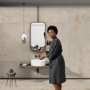 Décoration de hall d'hôtel de luxe, carrelage en porcelaine sculpté 600x1200, matériau mural haut de gamme, dalle frittée pour intérieur d'entreprise - Product Image 3