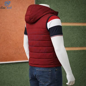 Chaleco Acolchado Vintage con Capucha para Hombre, Chaqueta sin Mangas Ligera para Invierno, Logotipo Personalizado, Cálido, Acolchado, Informal, Transpirable, de Secado Rápido - Product Image 3
