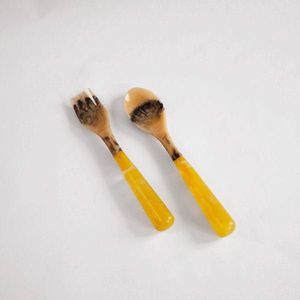 Premium Resin Salad Server Set With Handmade Handles Stylish Kitchen Serving Tools For Home Dining Restaurant - Product Image 1