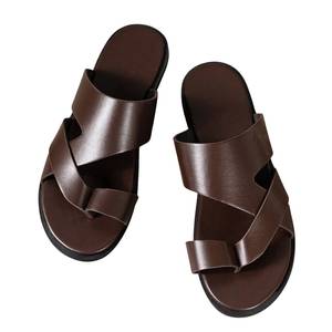 Sandalias de Hombre para Caminar, de Cuero Genuino, Punta Redonda, Calzado Cómodo para Exteriores, Suministro Global, Fabricante Mayorista - Product Image 3