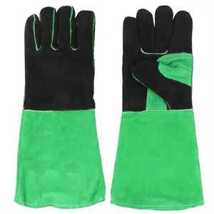 Gants de sécurité industriels TIG en cuir de vachette pleine fleur avec doublure polaire intégrale, certifiés CE, avec manchette de sécurité durable pour soudeurs - Product Image 4