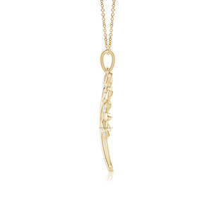 Colgante de Diamante Cultivado en Laboratorio con Diseño de Hoja del Árbol de la Vida Inspirado en la Naturaleza, Oro 10K/14K/18K, Plata 925/935, para Aniversario o Compromiso - Product Image 4
