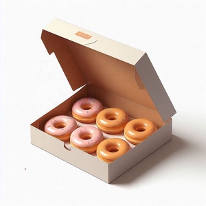 Cajas Plegables Exclusivas con Relieve Personalizado para Donas, Hechas con Materiales Reciclados para Empacar Productos de Panadería y Refrigerios - Product Image 3