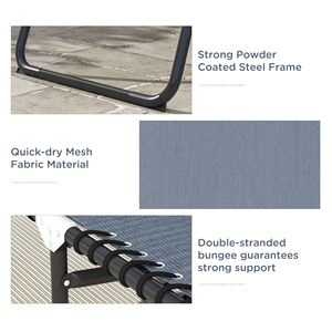 Sedia a Sdraio Pieghevole a 4 Posizioni con Schienale Reclinabile, Sedia da Piscina con Seduta in Rete, Sedia Prendisole da Patio per Spiaggia e Giardino, in Materiale Rattan Grigio - Product Image 5