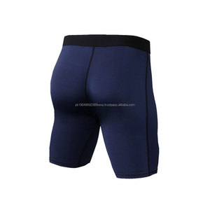 Short de compression long personnalisé pour hommes, collants de sport à sec frais, sous-short de sport, short de couche de base pour la course à pied avec poches pour téléphone - Product Image 2