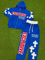 Ensemble deux pièces décontracté à capuche de qualité supérieure, collection hiver, épais, uni, 100 % coton écologique, coupe ajustée, avec logo personnalisé