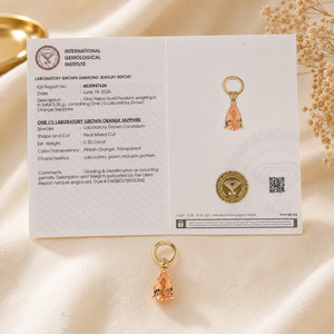 Nouveau design – Pendentif minimaliste en or jaune massif 10 carats avec morganite de laboratoire sertie à griffes – Bijoux pour bracelet et collier - Product Image 5