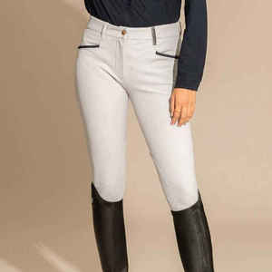 Pantalones de equitación de cintura alta para mujer, largos, de color liso, elásticos en cuatro direcciones, de poliéster, con bolsillos de PVC 2026 - Product Image 3